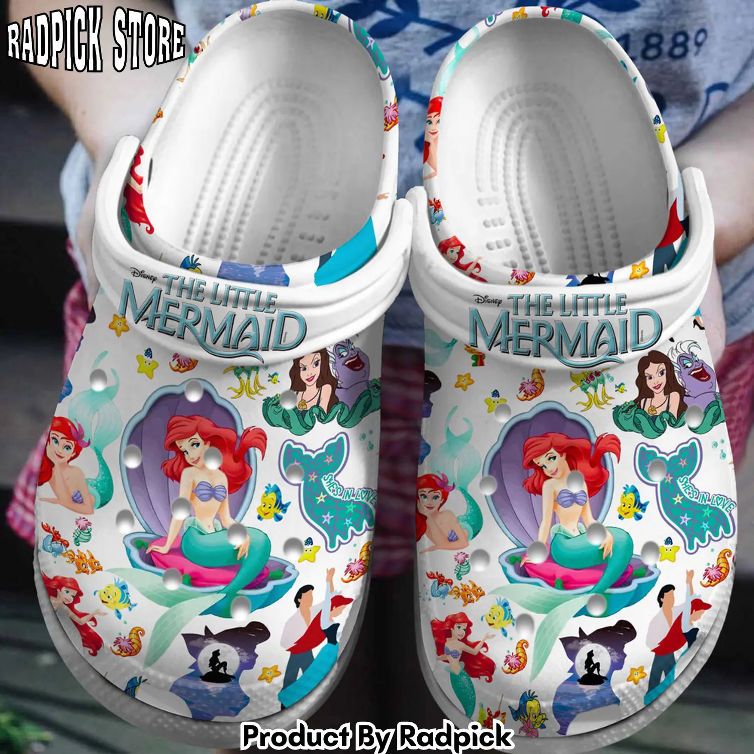 Radpick premium the little mermaid cartoon clogs shoes comfortable for men women itt rp6522060